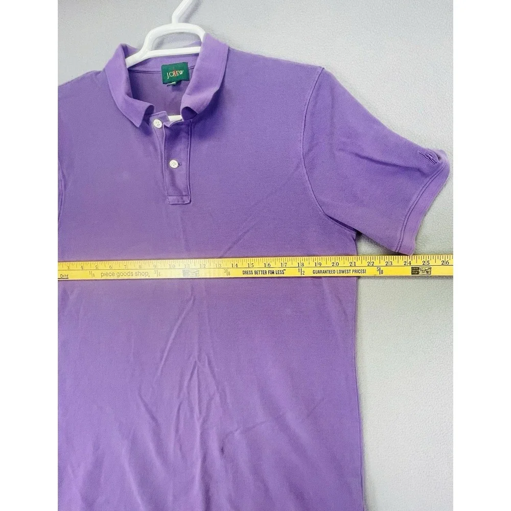 J Crew Oarsman Mens Classic Pique Polo Shirt Purple Large Tall BZ310